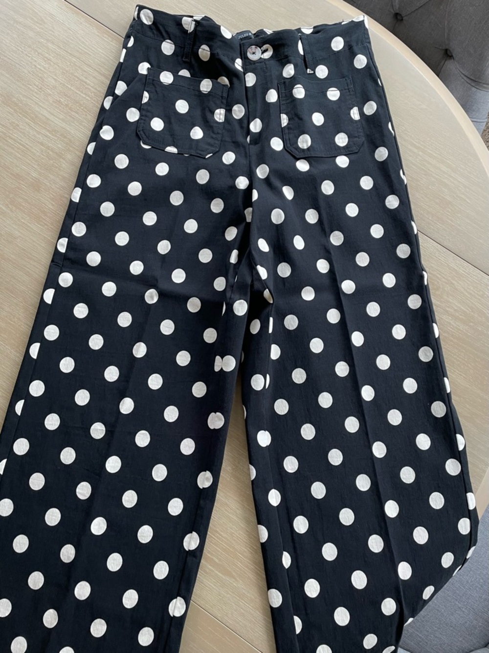 Jules & Leopold Black and White Polka Dot Pants
